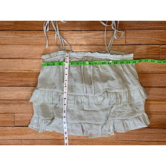 Blu Pepper Anthropologie | NWT Light Green Crepe Ruffle Tank Top | Size Small - Picture 10 of 10